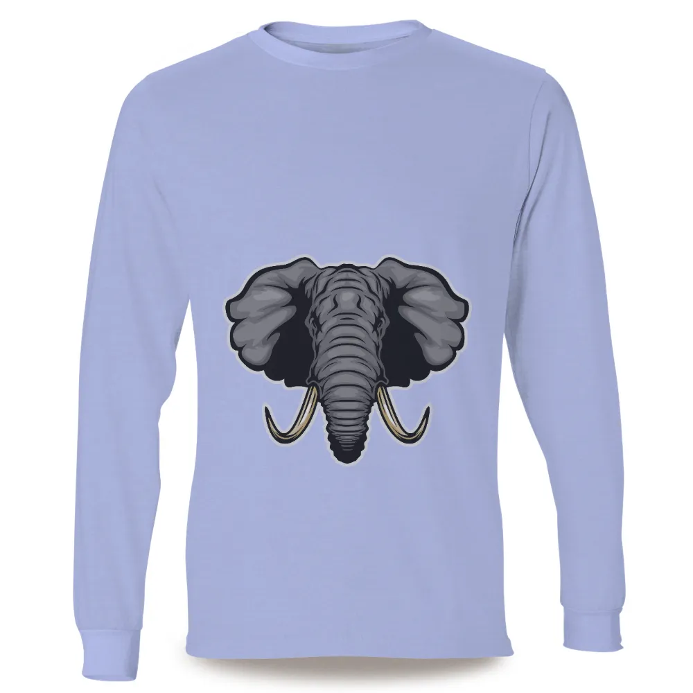 TShirt Design: Majestic Elephant - Strength and Wisdom|statement shirt design maker