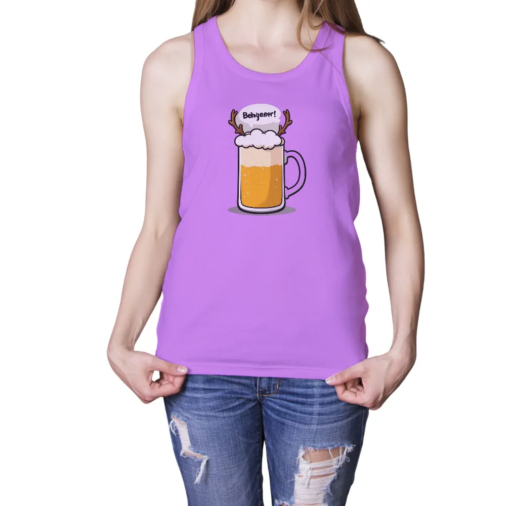 TShirt Printing: Behgeeeor! Beer Mug with Deer Antlers|beer 4th of july shirt