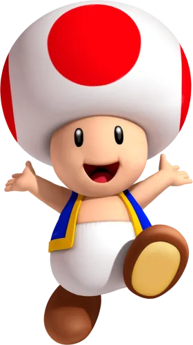 Tee Shirts Printed: Toad from Mario - Cheerful Gaming Icon