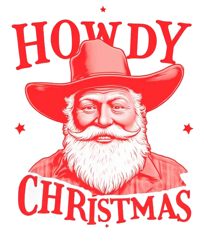 Custom Tee Shirts: Howdy Christmas Cowboy Spirit