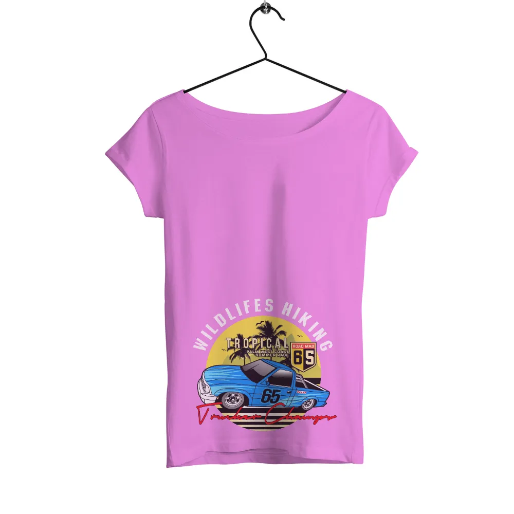 Graphic Tees: Tropical Racing Adventure - Trucker Champion|summer break teacher shirt