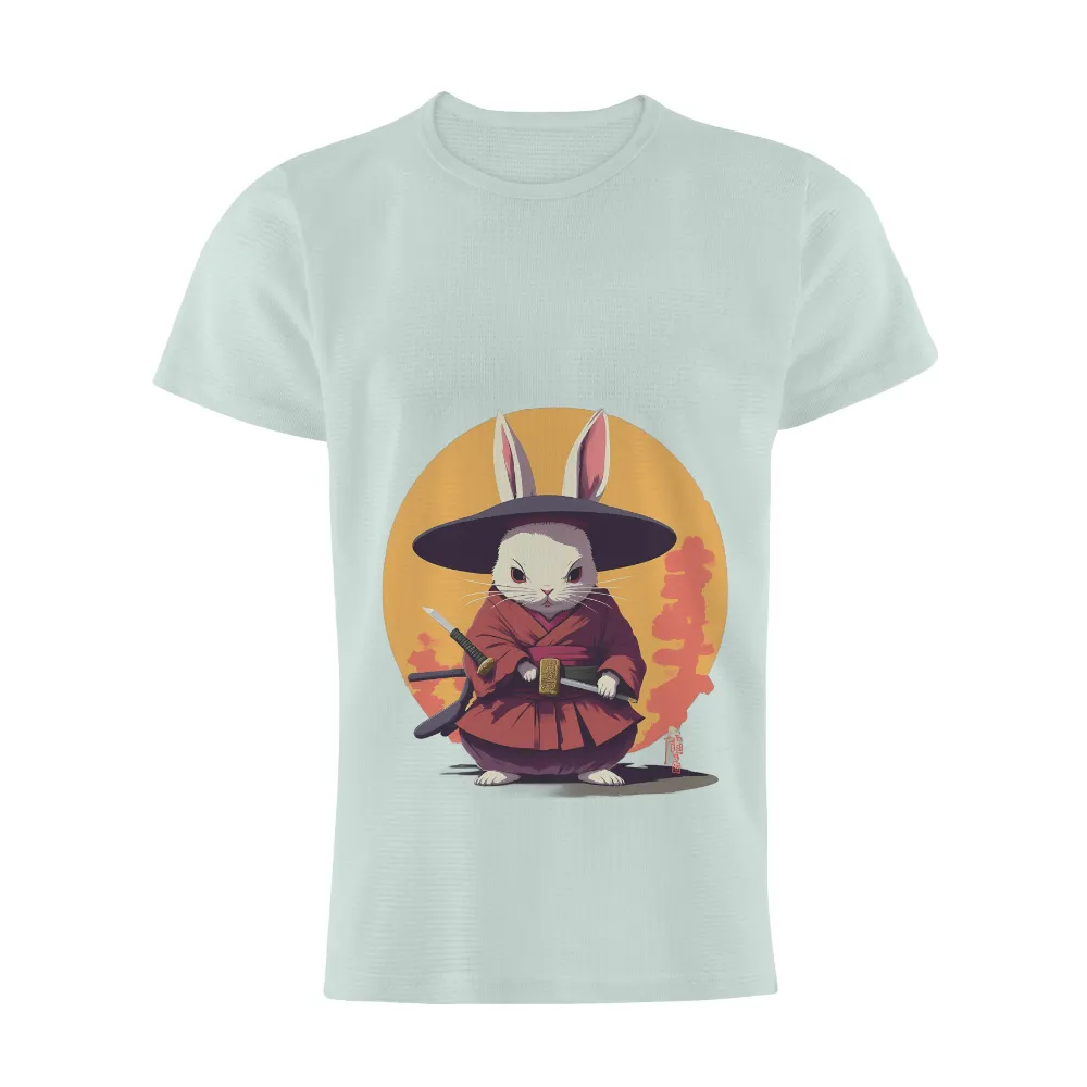 TShirt Design: Samurai Rabbit Warrior - Anime Art|fly art shirts