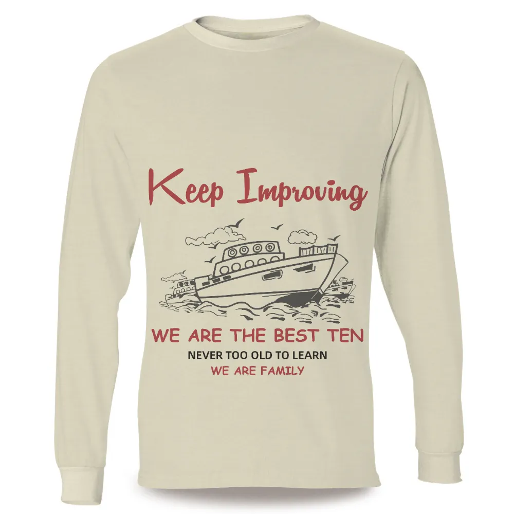 Tee Shirts Printed: Keep Improving - We Are The Best Ten|i run a pirate ship shirt