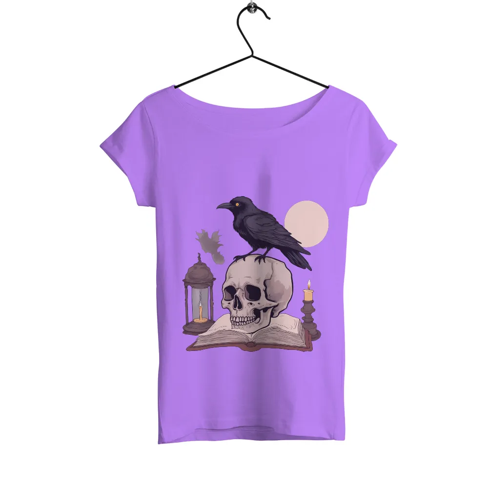 TShirt Printing: Gothic Mystery - Raven and Skull Design|retro sporting kc jersey