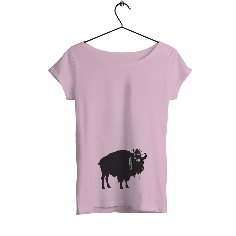 Customized Tee Shirts: Bison Guardian - Artistic Designs|zayde wisdom