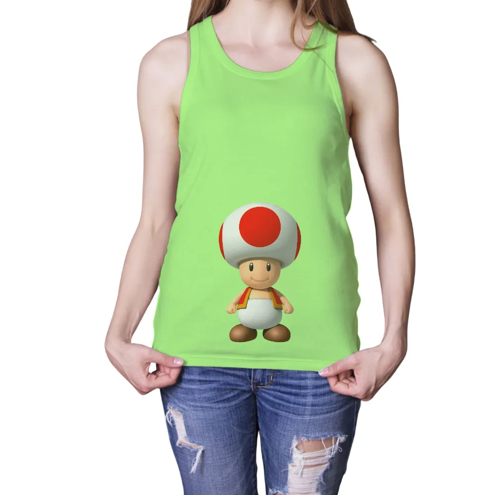 Custom T-Shirt Printing: Toad - The Brave Mushroom from Gaming World|you only got video game t shirt