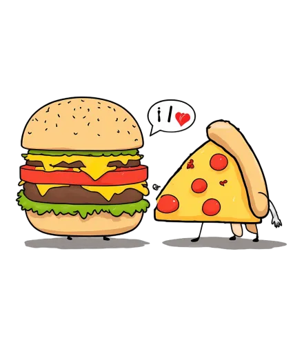 Burger and Pizza: A Match Made in Heaven - T-Shirt Printing