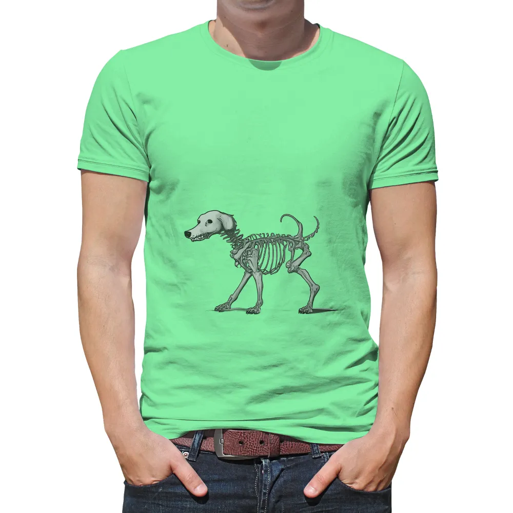 T-Shirts Custom: Eternal Bond - Dog Skeleton Art| Nostalgic pet tribute