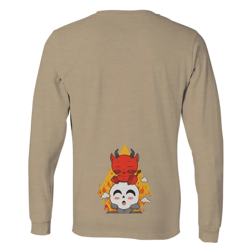 Tee Shirt Printing: Devilish Friendship - Funny & Playful Design|cartoon character long sleeve shirts