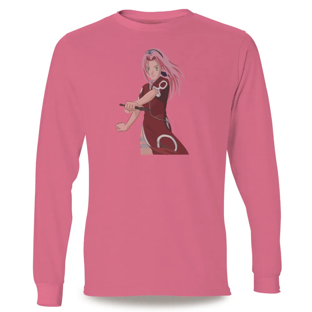 Custom T-Shirt Printing: Sakura Haruno's Journey - Anime Art|textile t shirt design