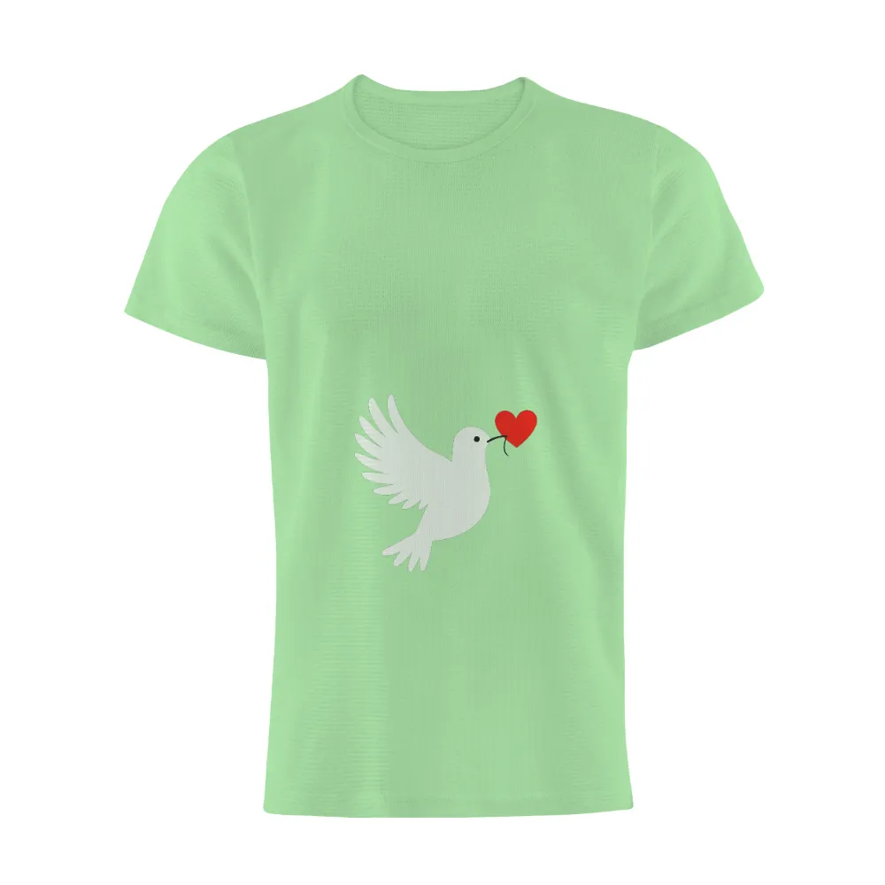 TShirt Printing: Dove of Love and Peace|peace love valentine shirt