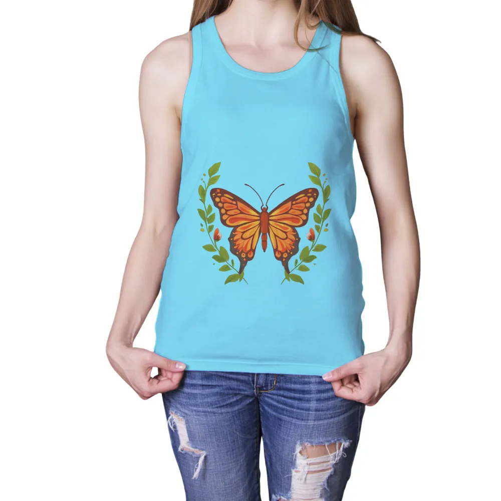 Shirts Graphic Tees: Aurora's Transformation - Artistic Butterfly Design|butterfly t shirt light