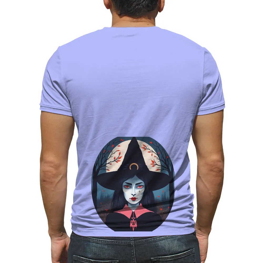 T-Shirts Custom: Enchanting Witch Under the Full Moon|forest doraemon t shirt