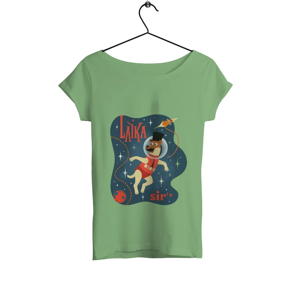 Custom Tee Shirts: Laika Sir - Space Dog Adventure|space invaders dress shirt