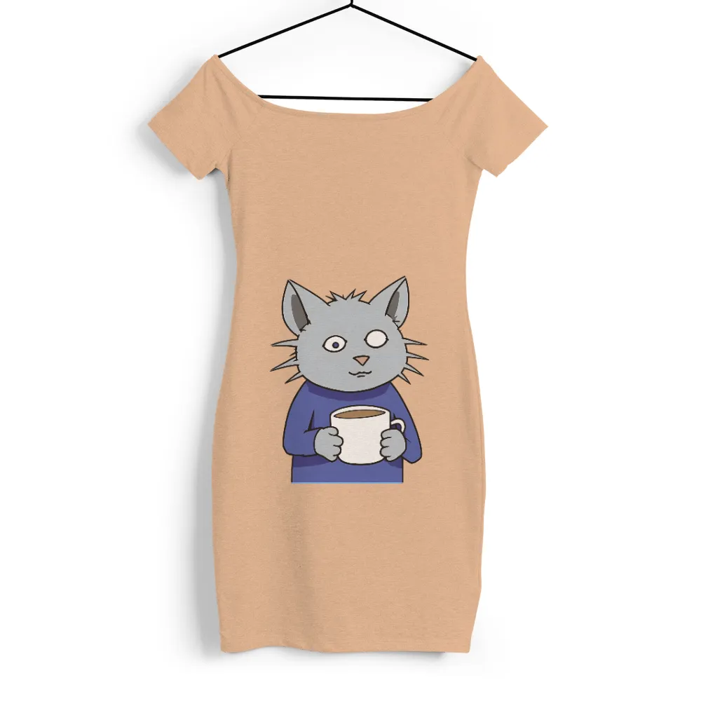 TShirt Printing: Whiskers' Morning Reflection - Cat, Coffee, Philosophy|im only talking to my cat today shirt