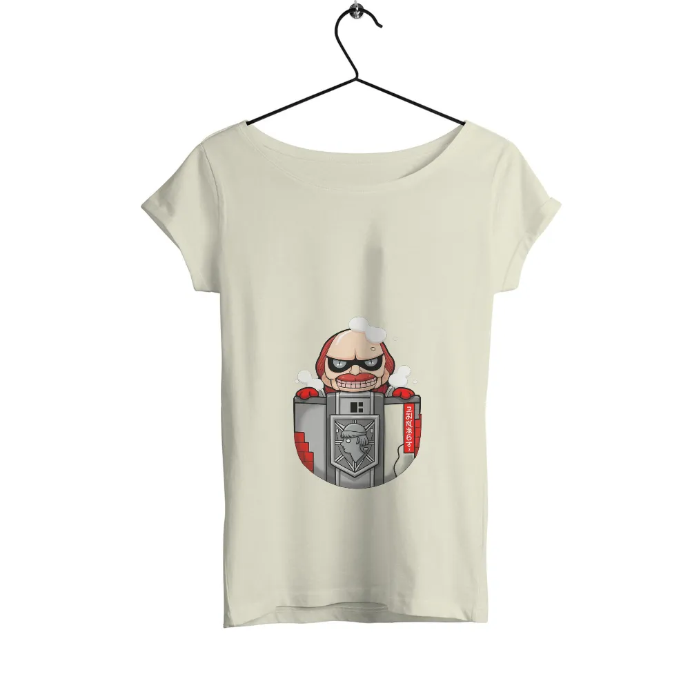 T-Shirt Printing: Pop Culture Anime Character with Shield| dramatic background