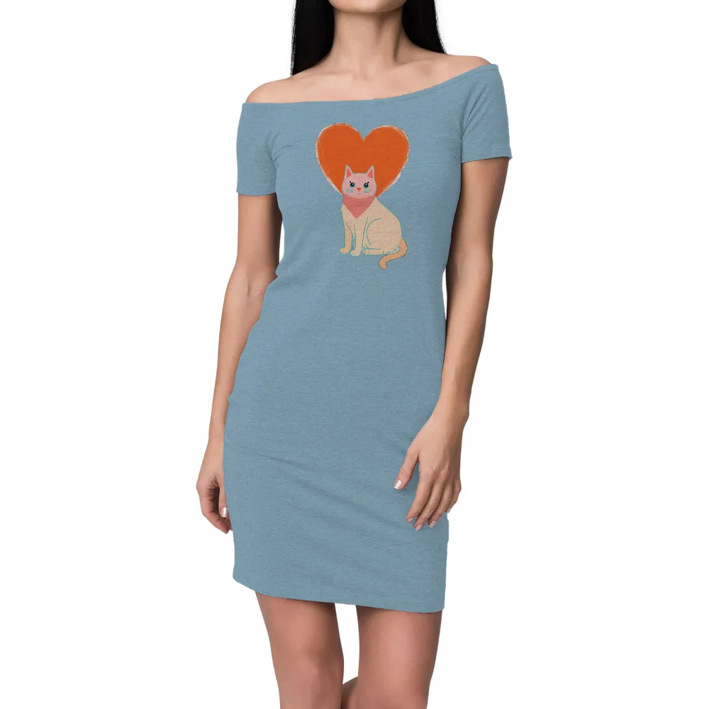 T-Shirt Printing: Love Your Cat - Minimalist Heart Design|roblox heart t shirt