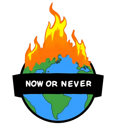 TShirt Design: Now or Never - Environmentally Conscious Art