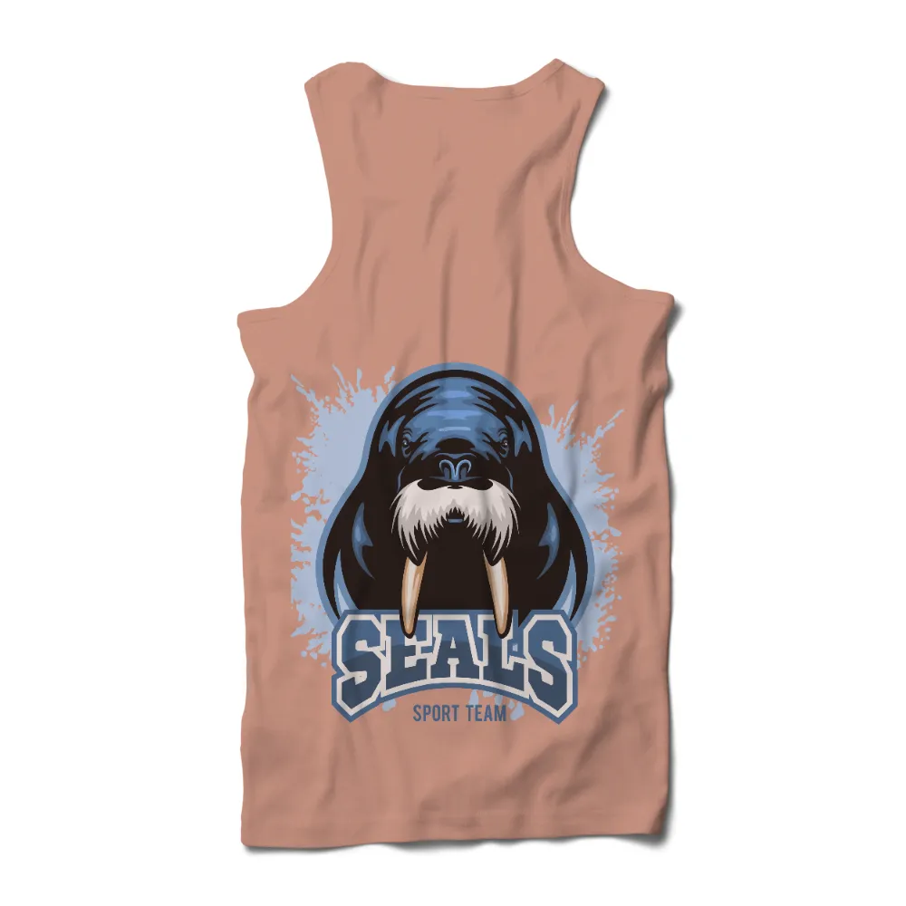 Graphic Tees: Seals Sport Team Mascot Walrus - Sports, Determination, Courage|black fathers day shirt ideas