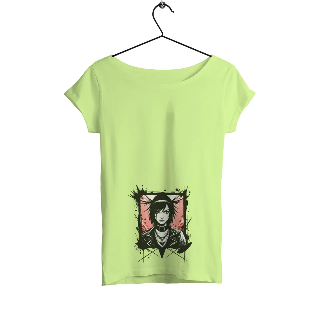 Customized Tee Shirts: Punk Girl Power | Artistic Designs|punk girl with spiky hair