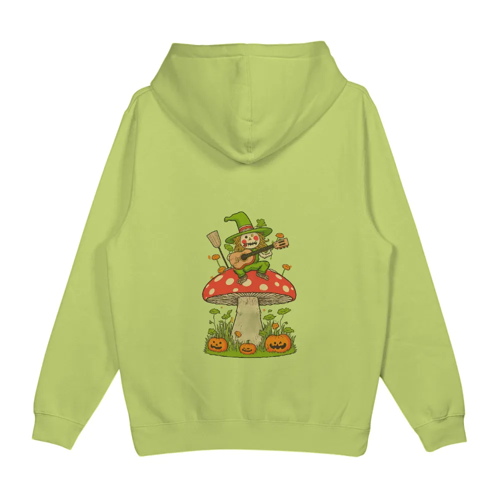 T-Shirts Pattern: Whimsical Scarecrow Playing Guitar on Mushroom|bleached country music shirts