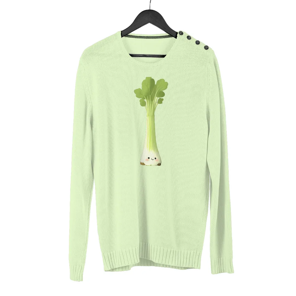 Charming Leek: A Whimsical T-Shirts Design|neon green north face t shirt