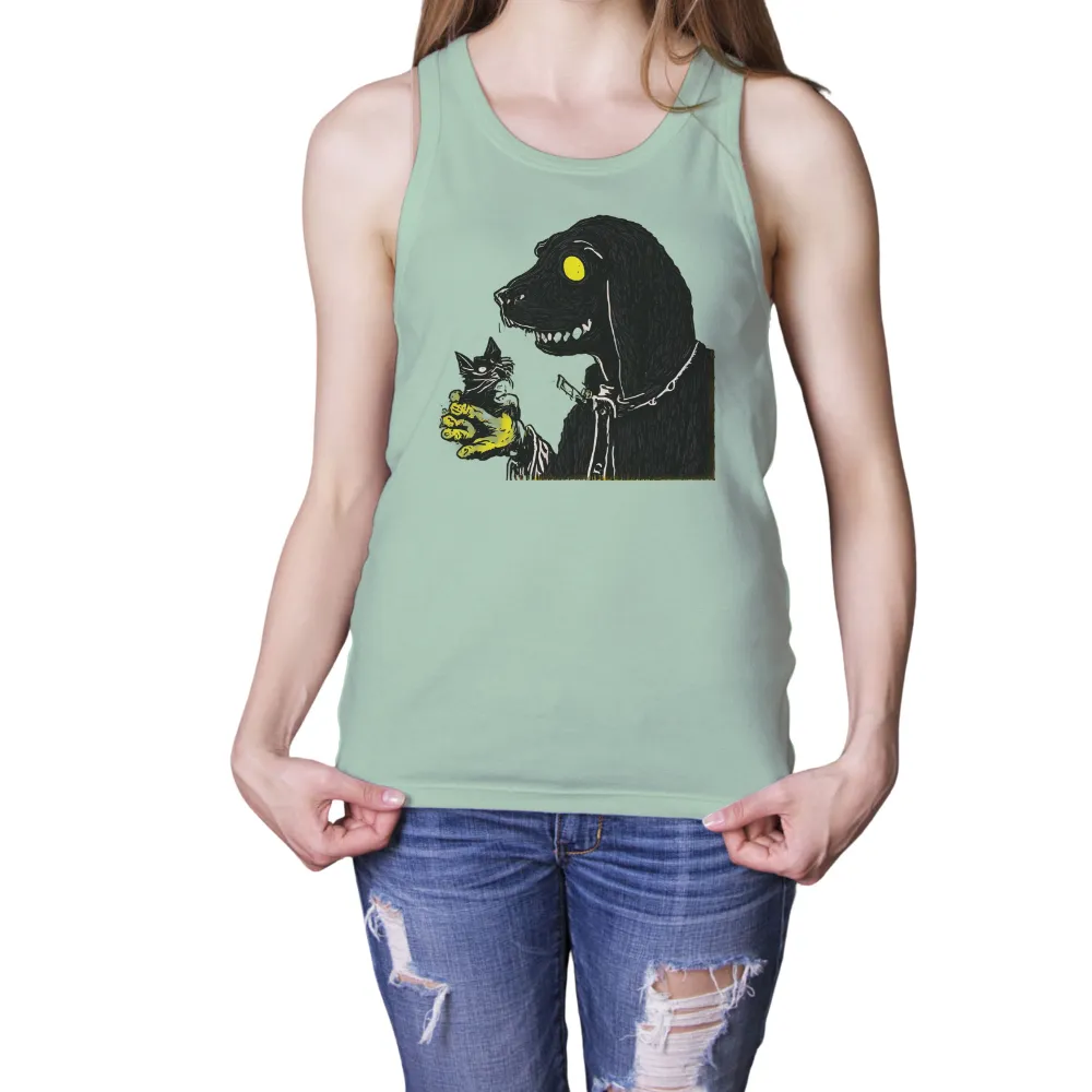 T-Shirts Pattern: Shadow Hound with Glowing Eyes|acnh heavy duty shirt