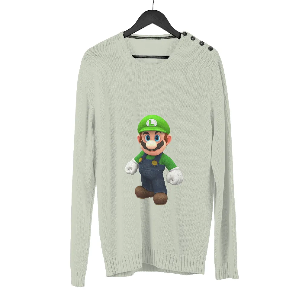 Custom Tee Shirts: Gaming Hero with Green Hat and Blue Overalls|courage the cowardly dog shirt hot topic