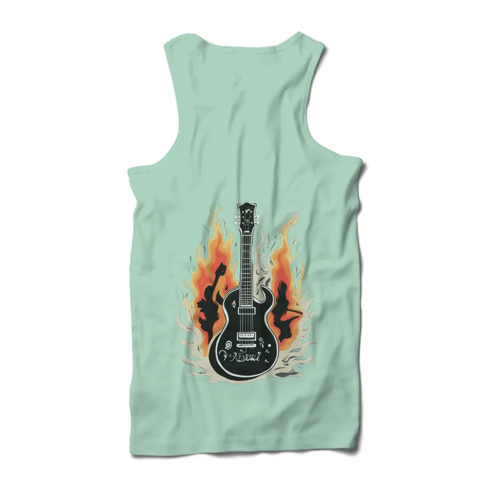 T-Shirts Design: Rock Music Flame Guitar|calgary flames darryl sutter