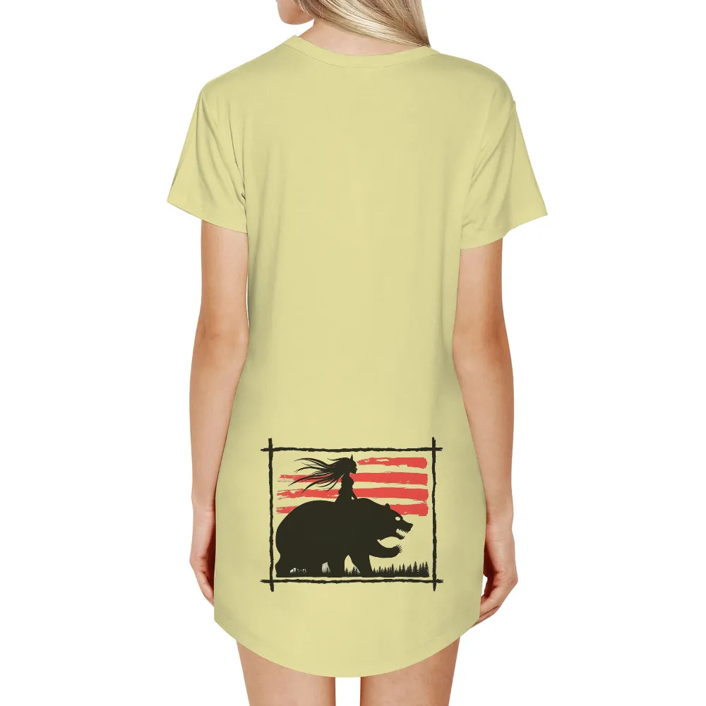 Custom T-Shirt Printing: Journey Through the Wild with Girl and Bear|youth jersey ja morant