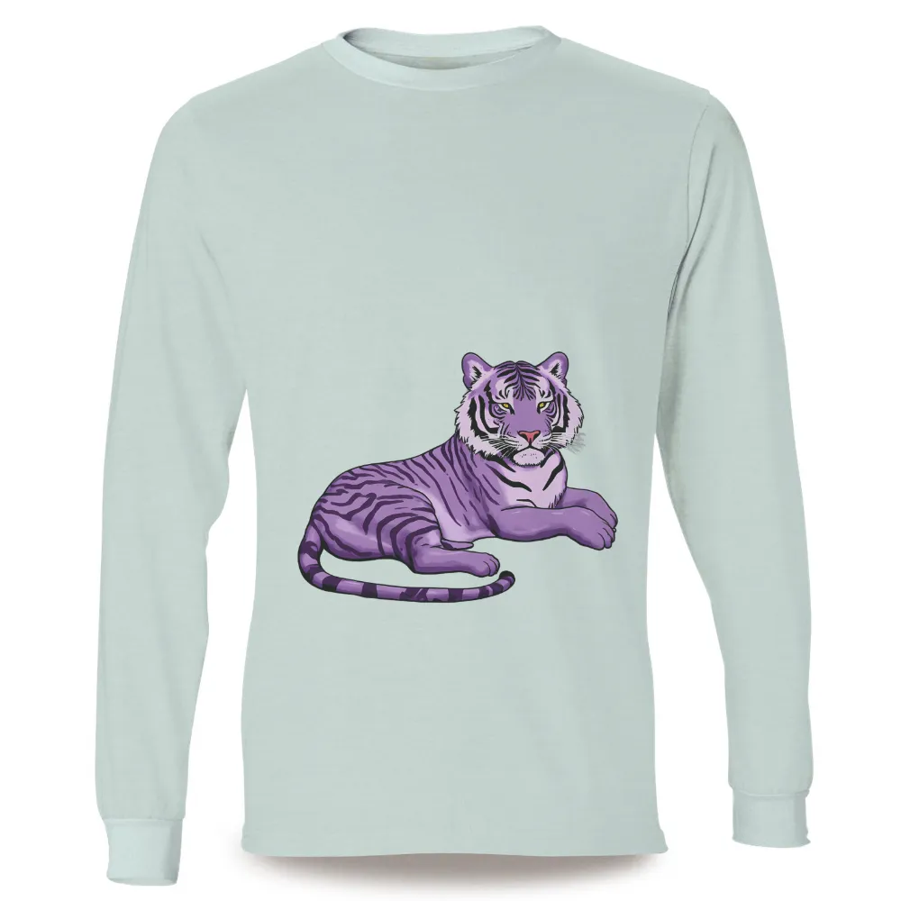 Tee Shirts Printed: Purple Tiger - Strength and Resilience|courage the cowardly dog shirt hot topic