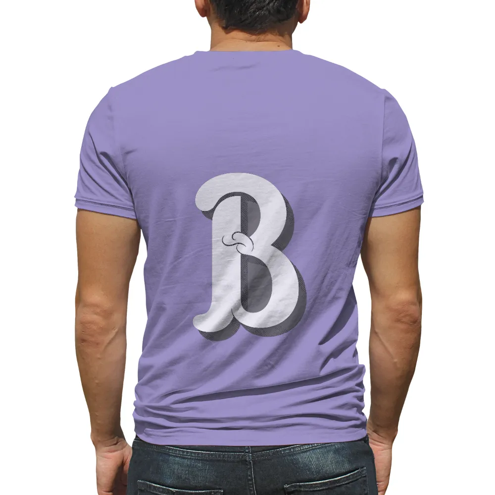 Shirts Graphic Tees | Letter B Artistic Design| pattern inside 'B'