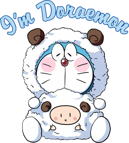 Tee Shirt Printing: Doraemon Sheep Costume - Playful Nostalgia