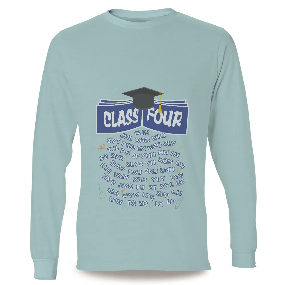 T-Shirts Design: Celebrate Your Graduation with CLASS FOUR|weekday journey shirt