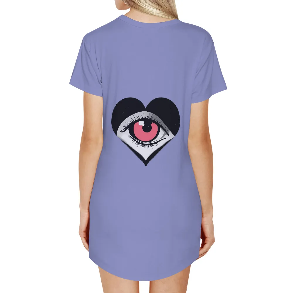 T-Shirt Printing: Pink Eye Heart - Love and Compassion|love for damar 3 shirt