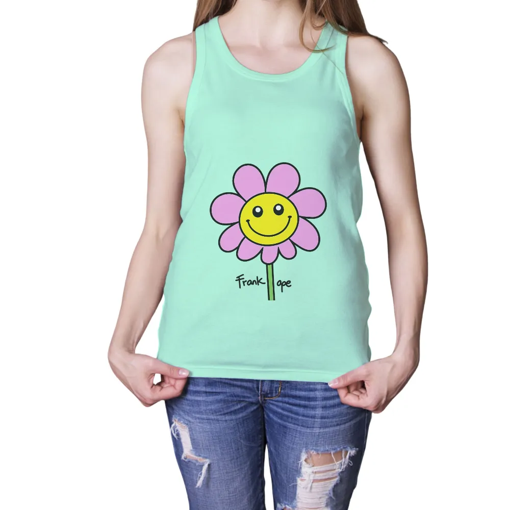 Graphic Tees: Spread Joy with Sunny the Flower|roblox t shirt pink and white