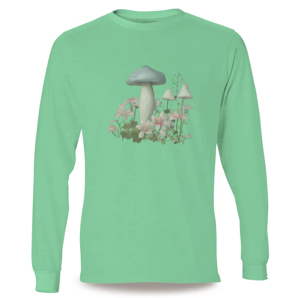 T-Shirt Printing: Enchanting Forest Mushrooms and Flowers|reign forest fronds camp shirt