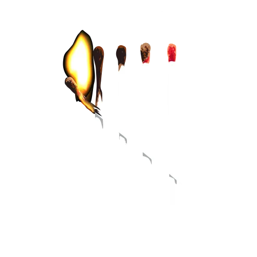 TShirt Printing: Honoring the Spirit of Burning Out - Matchstick Warning Design