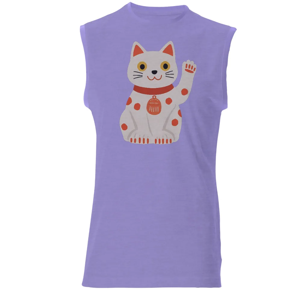 Tee Shirts Printed: Maneki Neko - Symbol of Good Fortune|cute valentine womens t shirts