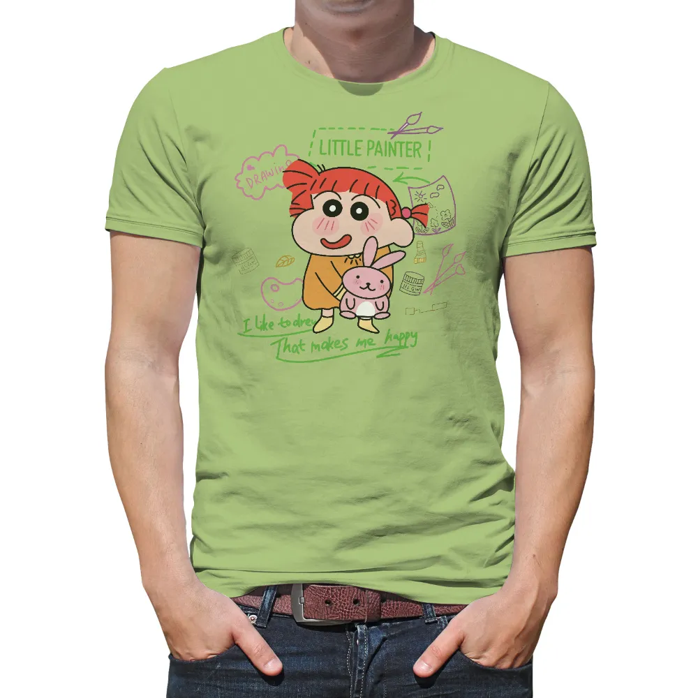 T-Shirts Custom: Little Painter - Drawing Happiness and Imagination|shirt pattern drawing