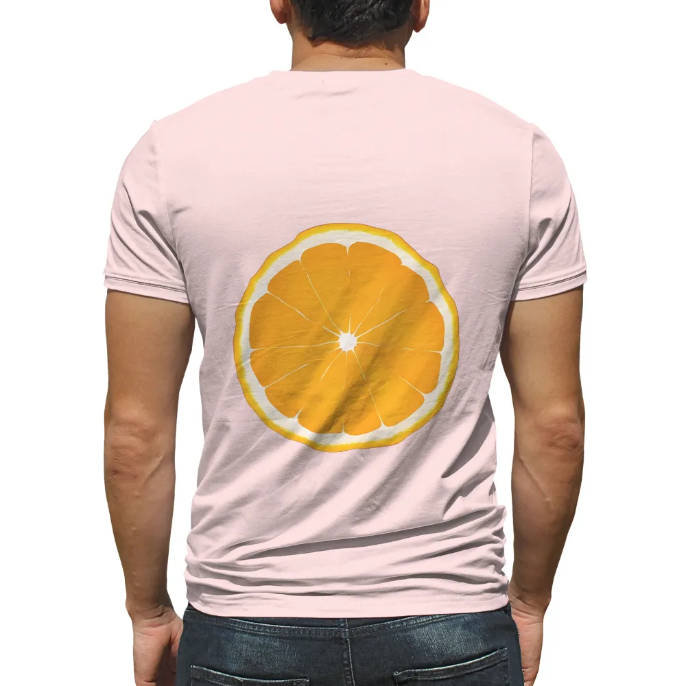 T-Shirt Printing: Vibrant Orange Slice - Freshness and Vitality|roblox orange t shirt