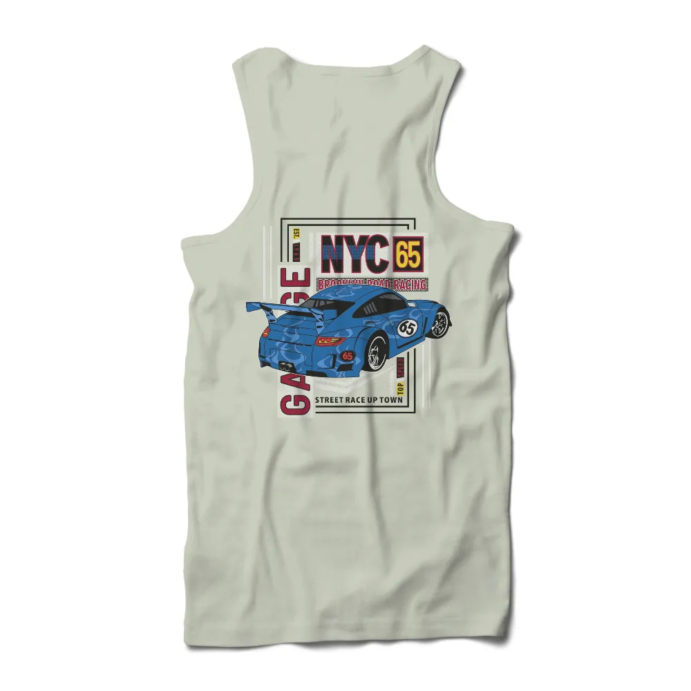 Tee Shirt Printing: NYC 65 Brooklyn Road Racing Sports Car Design|biggie the what vintage tee