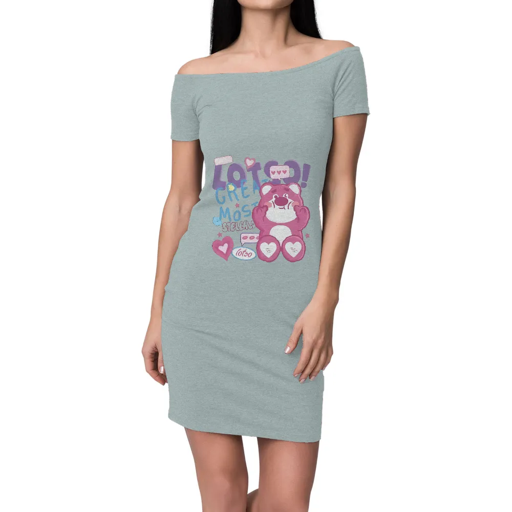 Customized Tee Shirts: Spread Love with Lotso, the Pink Teddy Bear|peace love santa shirt