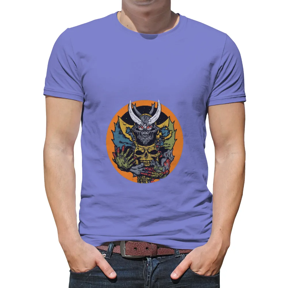 Custom Tee Shirts: Demon Samurai Artwork|create a shirt design free online