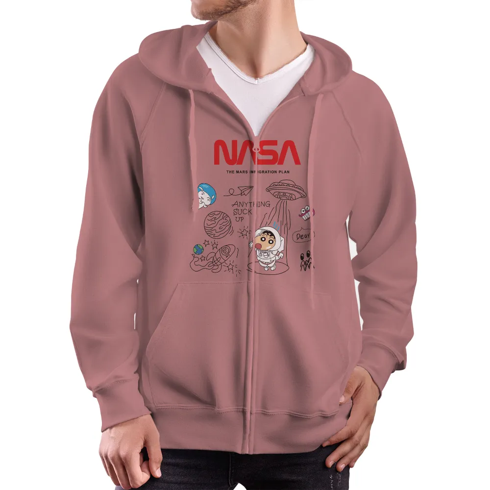 Tee Shirt Printing: Max's Space Adventure with NASA's Human Exploration Plan|cartoon and letter graphic tee