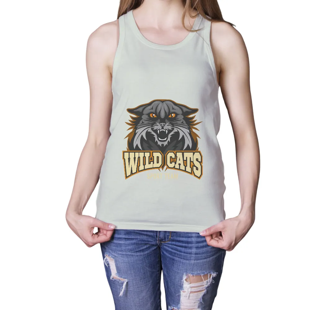 Tee Shirt Printing: Wild Cats Sport Team - Fierce and Fearless|team spirit nba t shirt