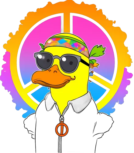 Shirts Graphic Tees: Quacko the Hipster Duck - Vintage & Contemporary Style