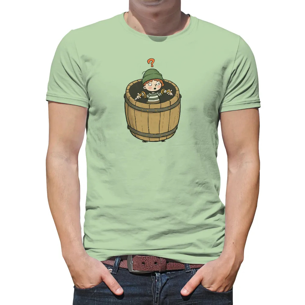 T-Shirt Printing: Finn's Adventure in a Wooden Barrel|adventure time dancing with monsters shirt