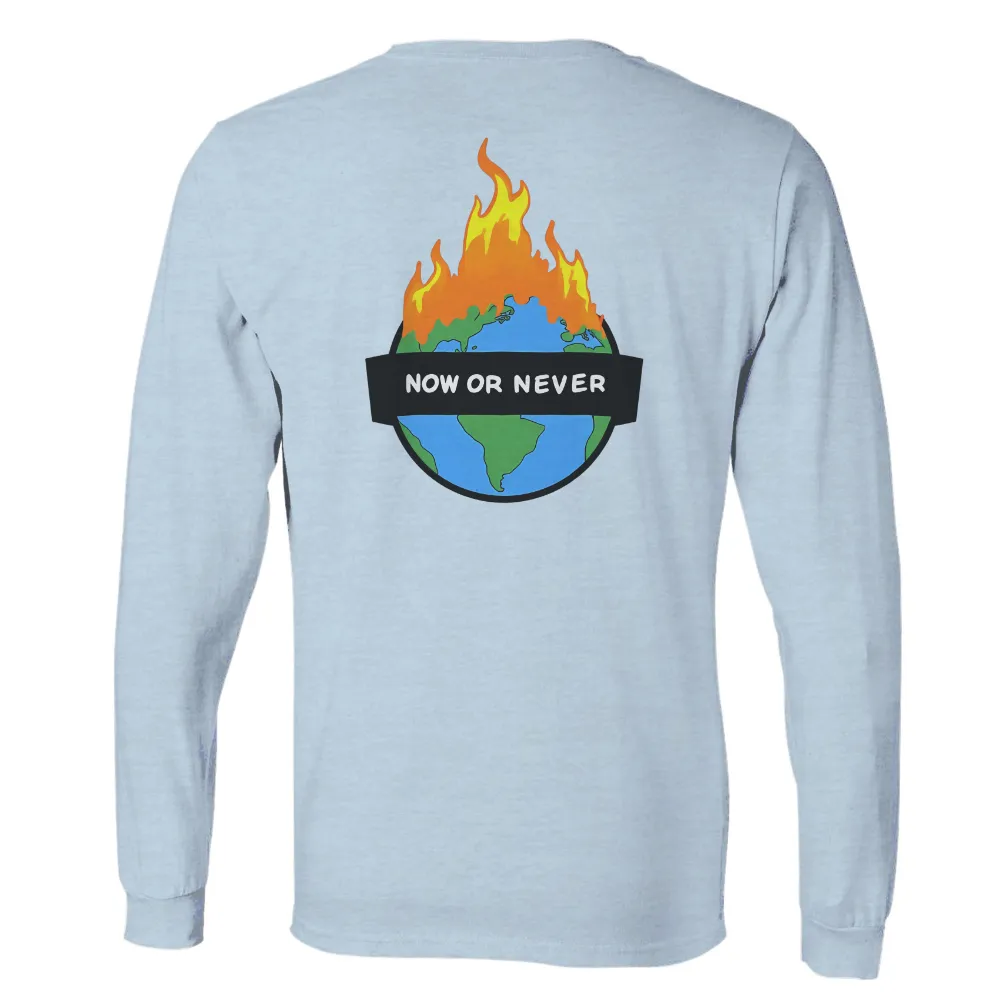 TShirt Design: Now or Never - Environmentally Conscious Art|retro earth day shirt