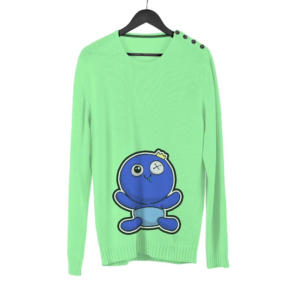 Custom Tee Shirts: Bloop the Blue Baby - Quirky Charm and Adventure|emo t shirt in roblox